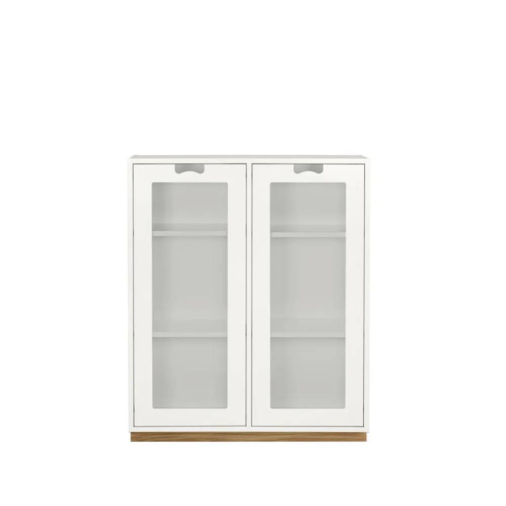 Asplund Snö E vitrinskåp white, eksockel, dj.30 cm - Vit