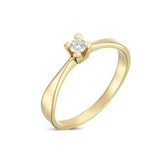 Diamantring i 14 kt. guld med 0,10ct brillant