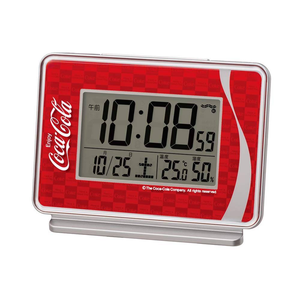 Seiko Klocka Bordsklocka Väckarklocka Silvermetallic Kropp x x Radio Digital Hög Volym AC606R Storlek 9,0 12,7 5,8 cm Coca-Cola Coca-Cola