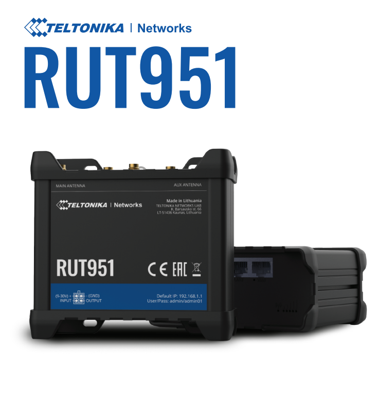 Teltonika RUT951 LTE 3G/4G router med dubbla simkort