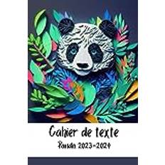 cahier de texte: 2023 2024 Panda | Planificateur scolaire journalier | Primaire, Collège ,Lycée V2 - Pocketbok