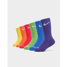 Nike 6-Pack Crew Socks Children, Multi - 4-5Y