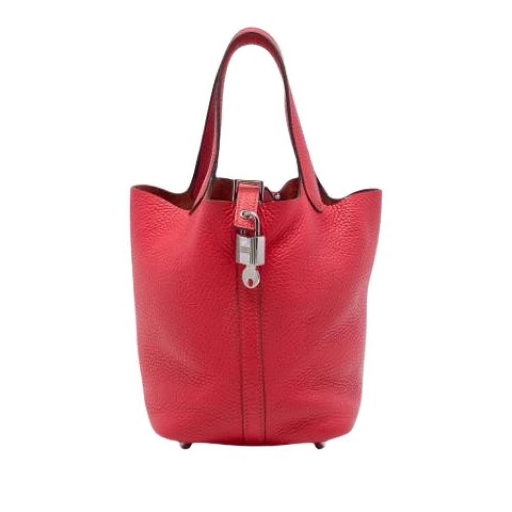 Hermès Vintage Pre-owned Picotin Lock 18 - Vintage - Dame - Rød - ONE SIZE - Læder