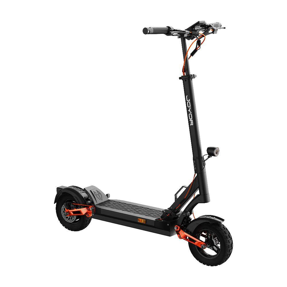 Joyor T6E ABE 10  Stort Hjul E-Scooter 500W, 48V 18Ah, Ram i Alu-Legering, Skivbromsar, Fullfjädring, Vikbar Design, 1600W(Topp) Offroad E-skoter svar