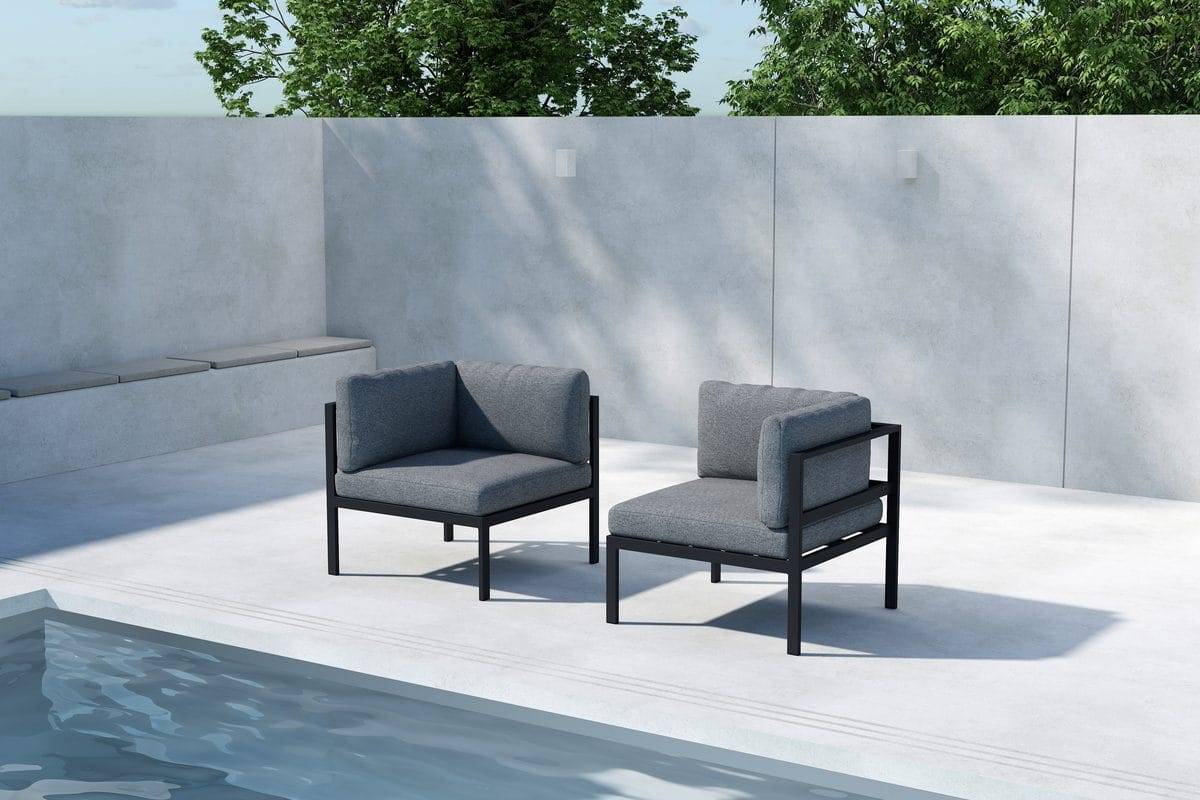 Venture Home Hörnmodul Copacabana 74 cm Utomhus - Svart Hörnmodul utesoffa