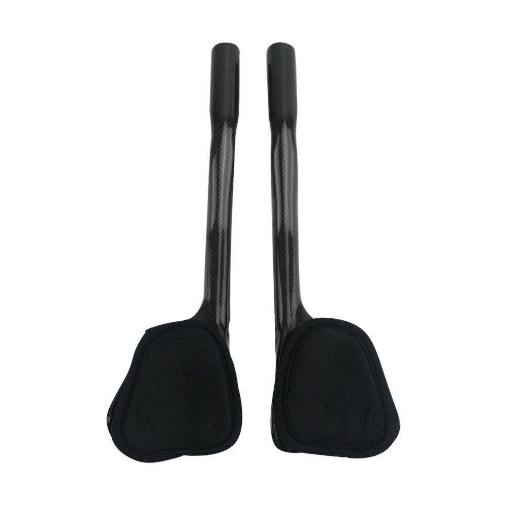 Alfa Pasca TT Bicycle 3K Gloss 340mm Triathlon Aero Carbon Bars, 31.8mm Aerobars, Black, Aerobars, Bars,