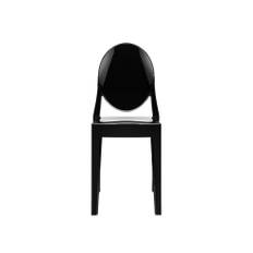 Kartell - Victoria Ghost Chair 4857, Glossy Black - Matstolar - Philippe Starck - Svart - Plast