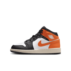 Air Jordan 1 Mid-sko til større børn - Orange - 37.5
