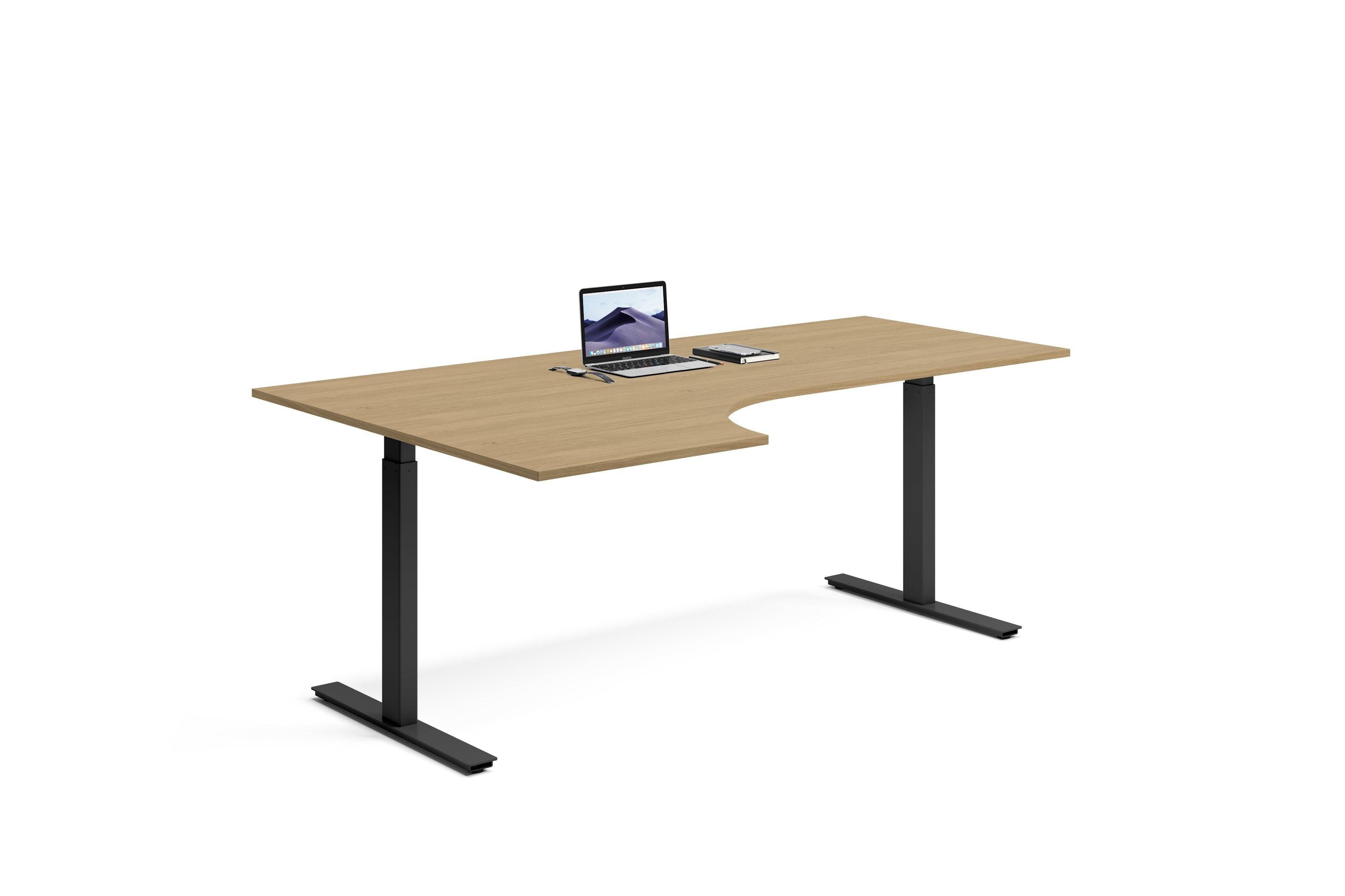 Hæve Sænkebord, Venstre Hjørne 200x120x80cm - Ergofunk Smart