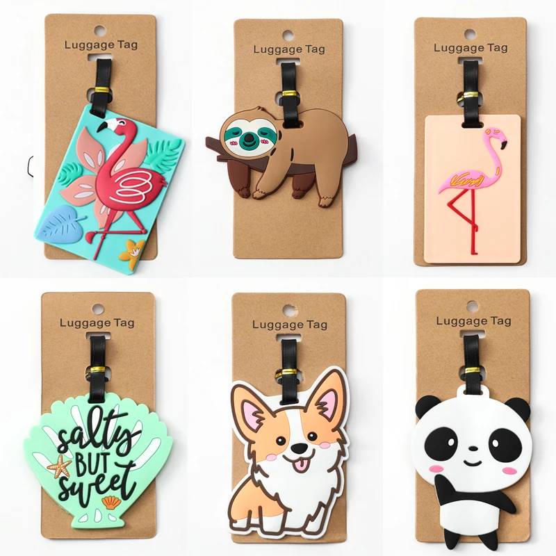 Cute Luggage Travel Accessories Tag Silica Gel Suitcase ID Addres Holder Baggage Boarding Tag Portable Label