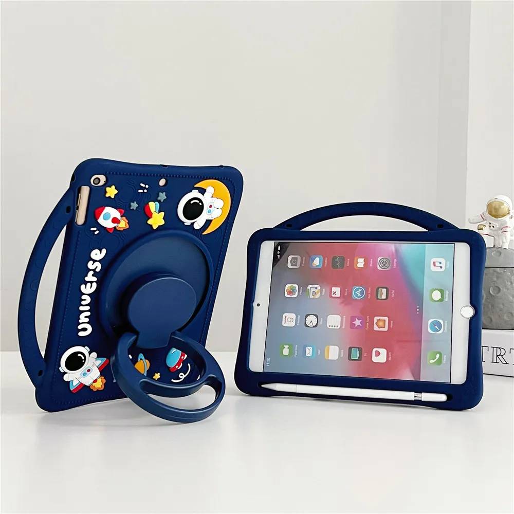 For iPad 10.2 7 8 9th 10th 11th 2025 360 Rotation Handle Stand Case IPad 9.7 Air 2 3 4 5 10.9 2022 2024 Pro 11 Mini 6 Kids Cover