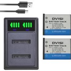 Dvisi li -40b li 40b 42b utbytesbatteri dubbel usb lcd-laddare för nikon en -el10 d-li63 d-li108 np-80 cnp 80 klic -7006 np-45 - 2p batteriladdare