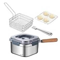 Camping Köksredskap Set, Backpacking Cooking Set,2500ml Backpacking Camping Cooking Pot | Multifunktionell vandringsmatlagningsset, campingutrustning, fritös gryta för camping, ryggsäcksfärd