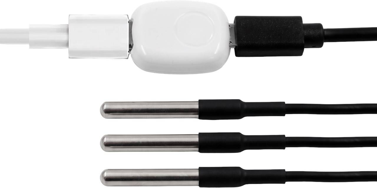 Paket för temperaturmätning, 3 givare 1/2/3 m, WiFi/Bluetooth, Shelly Pill