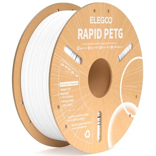 ELEGOO Rapid PETG 3D-skrivartråd 1,75 mm vit 1 kg