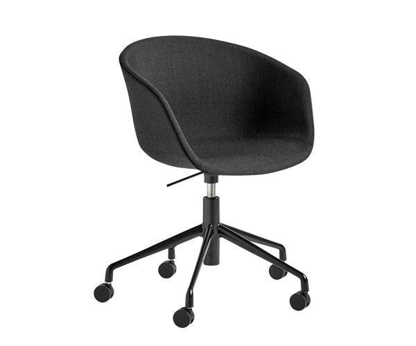 HAY About A Chair - AAC 53 Kontorstol - Remix Stof - Remix 183 (sort) som vist / hvid