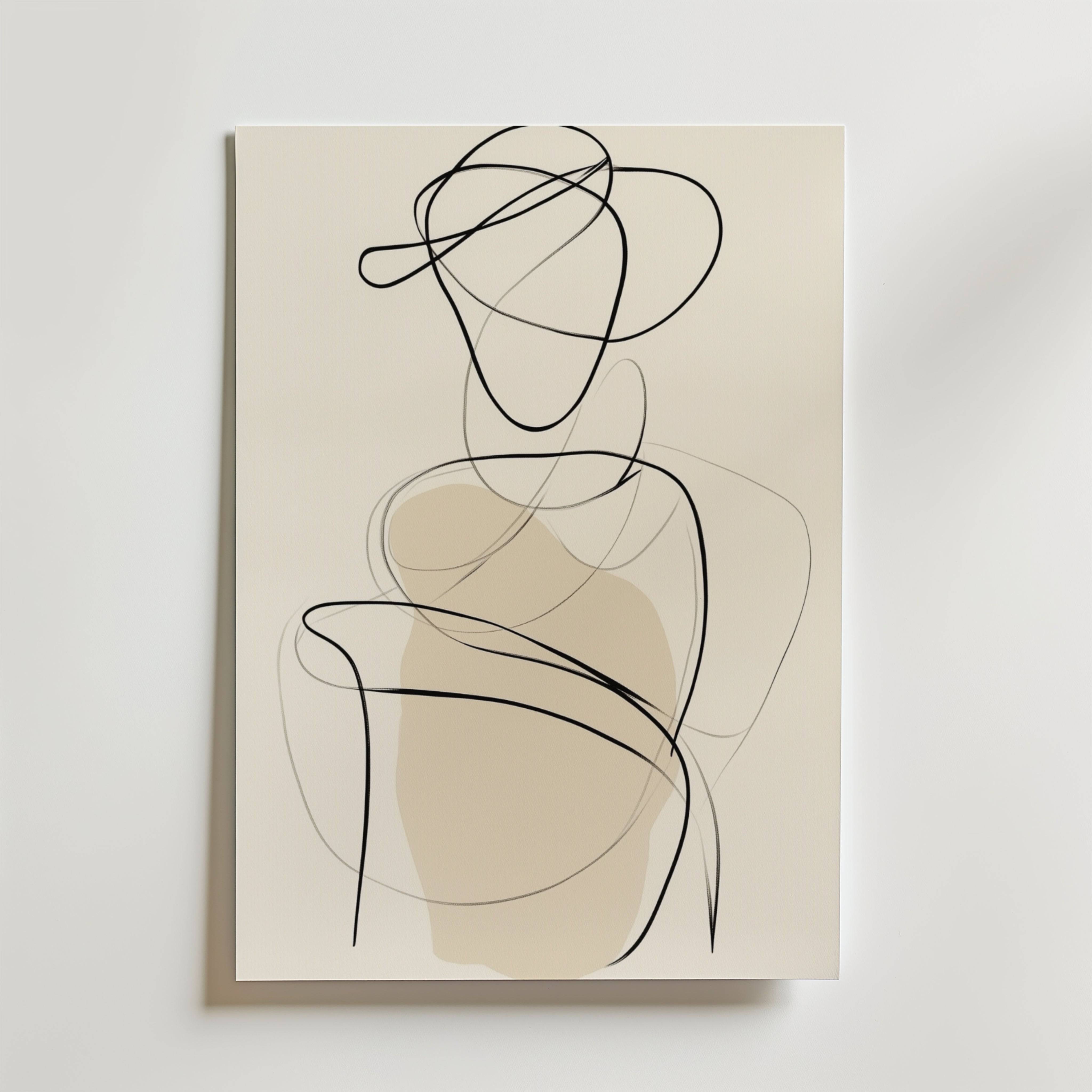 Abstract Silhouette Figure Poster - Fine Art Poster 30x40 cm