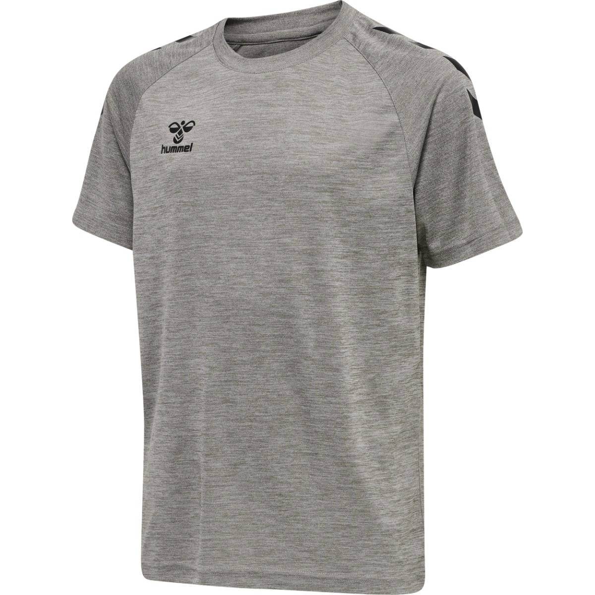 HMLCORE XK CORE POLY T-SHIRT S/S KIDS - Grey Melange-128