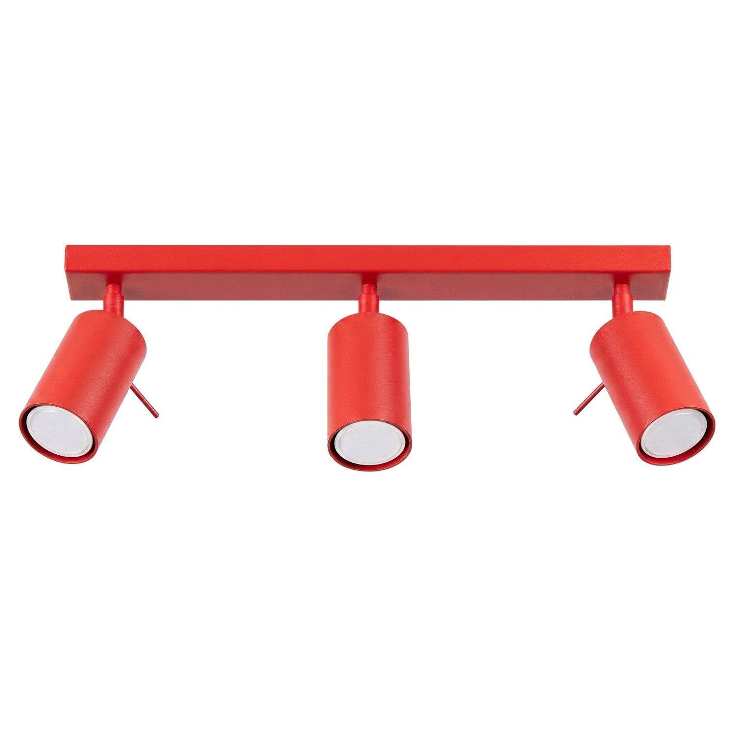 Loftlampe RING 3L rød