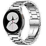Issinlky Band för Samsung Galaxy Watch 7/FE/6/5/4 40mm 44mm, 20mm metallband i rostfritt stål för Galaxy Watch 6 Classic/4 Classic/Watch 5 Pro/Watch 3 41mm/Active 2/Active 40MM/Galaxy Watch 42mm