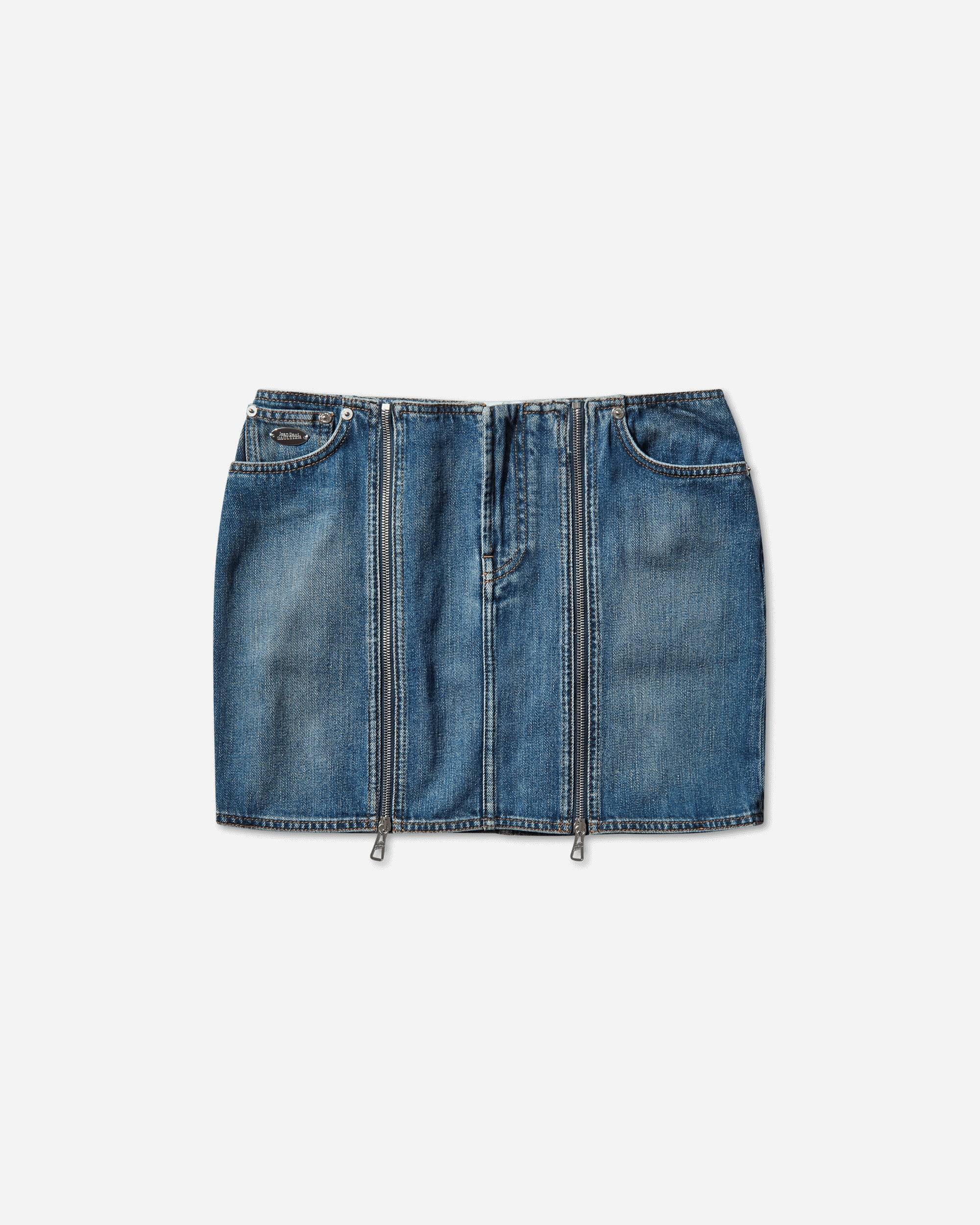 Women s Zipped Denim Skirt Blue