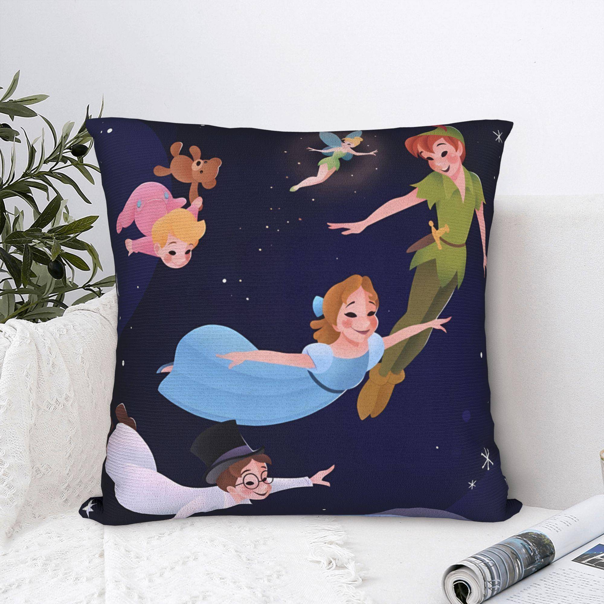 Kuddfodral Tecknad P-Peter P-Pan Kawaii Kuddfodral för Soffa Bil Heminredning Kuddfodral