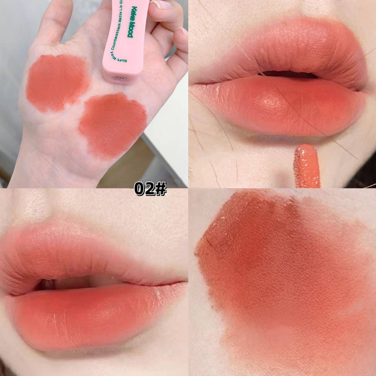 1st Sammet Matte Lip Mud Nude Rosa läppstift Fuktgivande läppglasyr Vattenfast Långvarig Lip Makeup Kosmetika