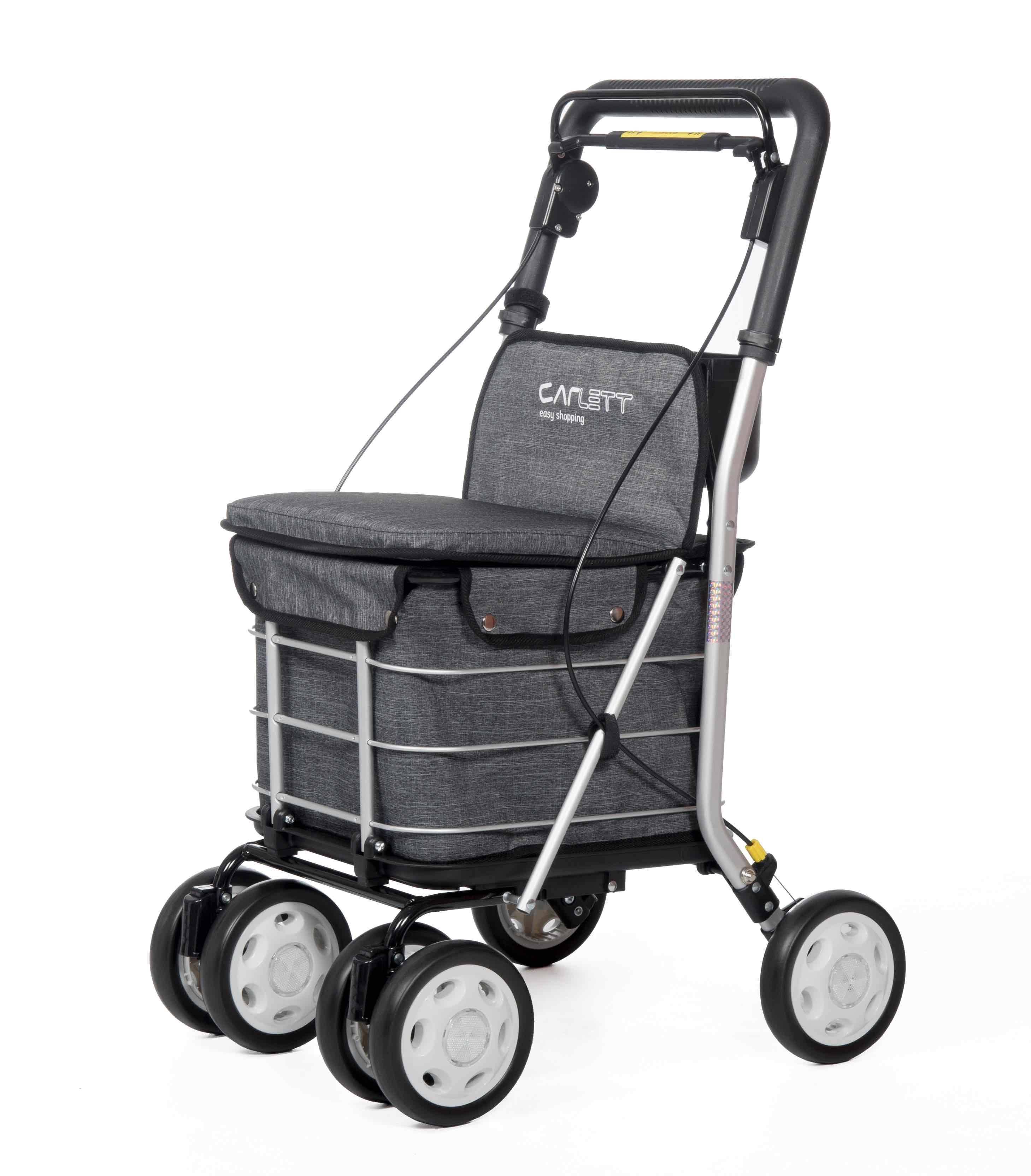 Carlett Indkøbstrolley 800 Grå Textured