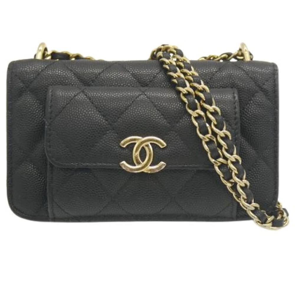 Chanel Vintage Pre-owned Vintage Skuldertaske - Vintage - Dame - Sort - ONE SIZE - Uld