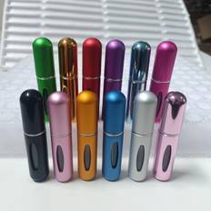 TEMU A Set Of 12 Mini Perfume Sample Bottles, Each Holding 5ml Of Fragrance, In A Golden Material With Refillable Bottoms For Repeated Use, Perfect For Travel.