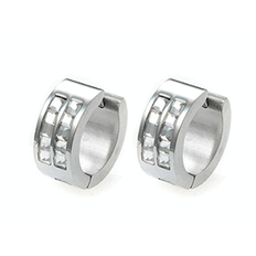 7.0 mm. Bling stål örhängen., DSE306
