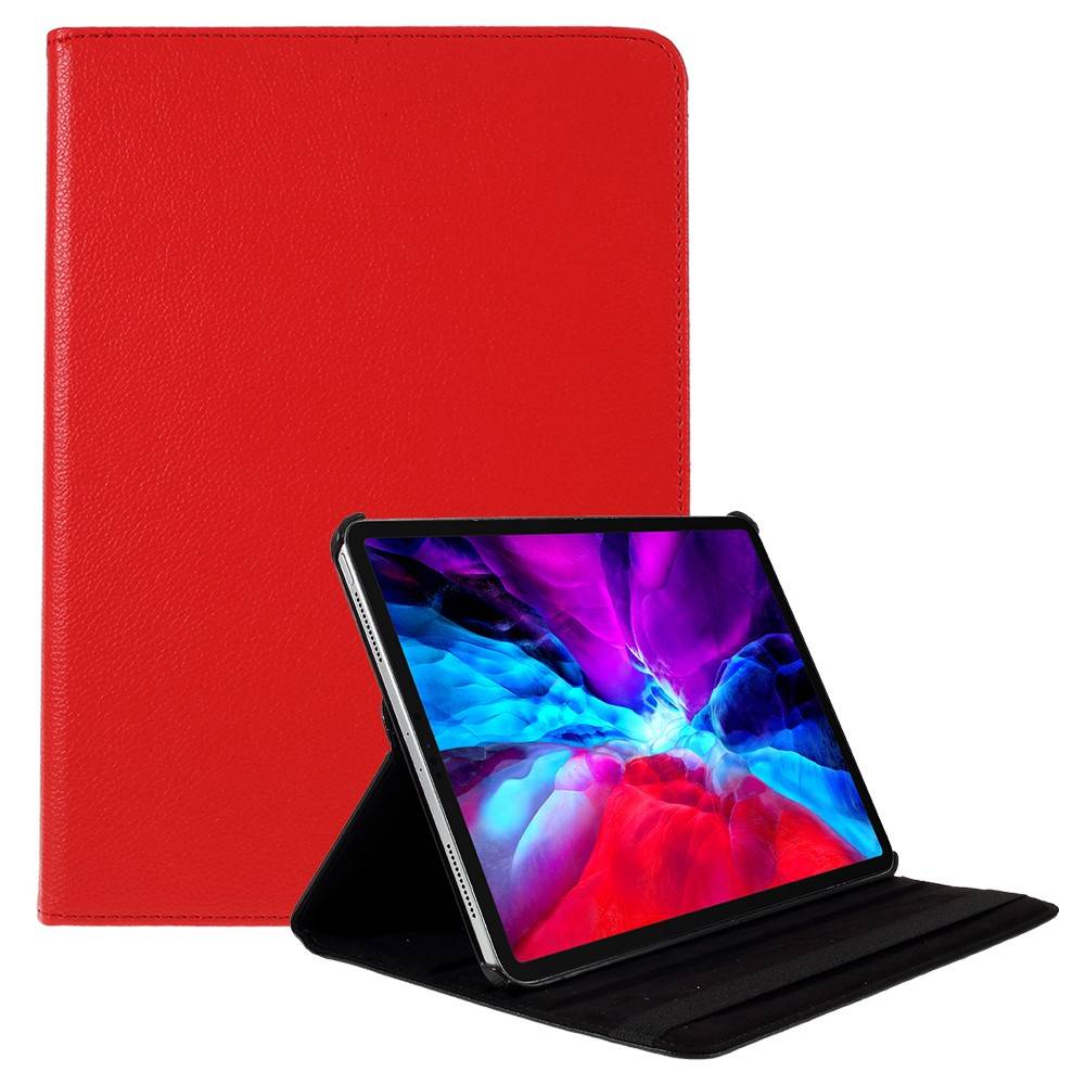 iPad Air 13 (2024/2025/2026) / iPad Pro 12.9 (2022/2021/2020/2018) - Læder cover 360 grader roterbart - Rød