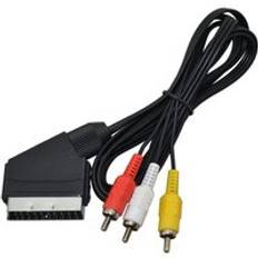 1.8m av scart ljud video kabel tv sladd för nes för nes rgb scart kabel kontakt märke rca video kabel för nes för fc