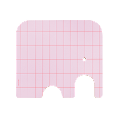 Muurla Skærebræt, Elefant, Birk/Rosa, Medium