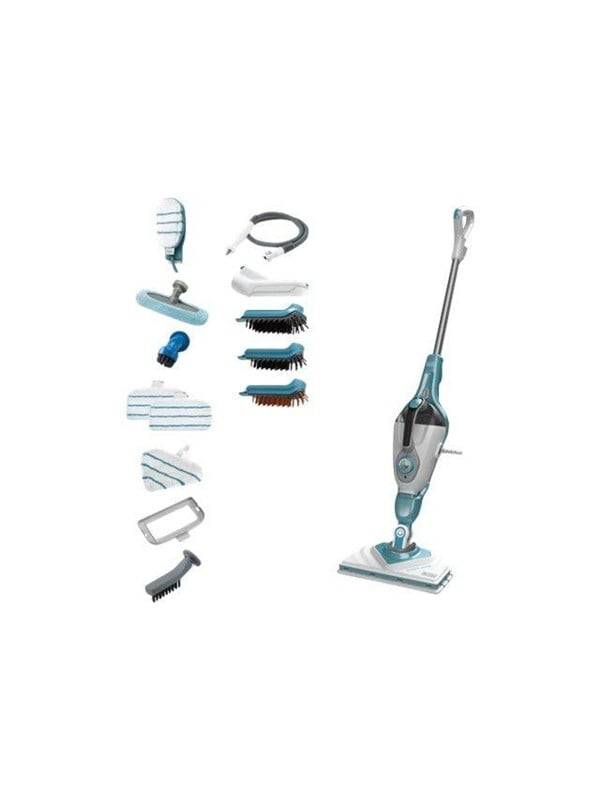 Black & Decker Ångtvätt BLACK+DECKER steam-mop BHSM1610DSM - steam cleaner - stick/handheld - white/aqua