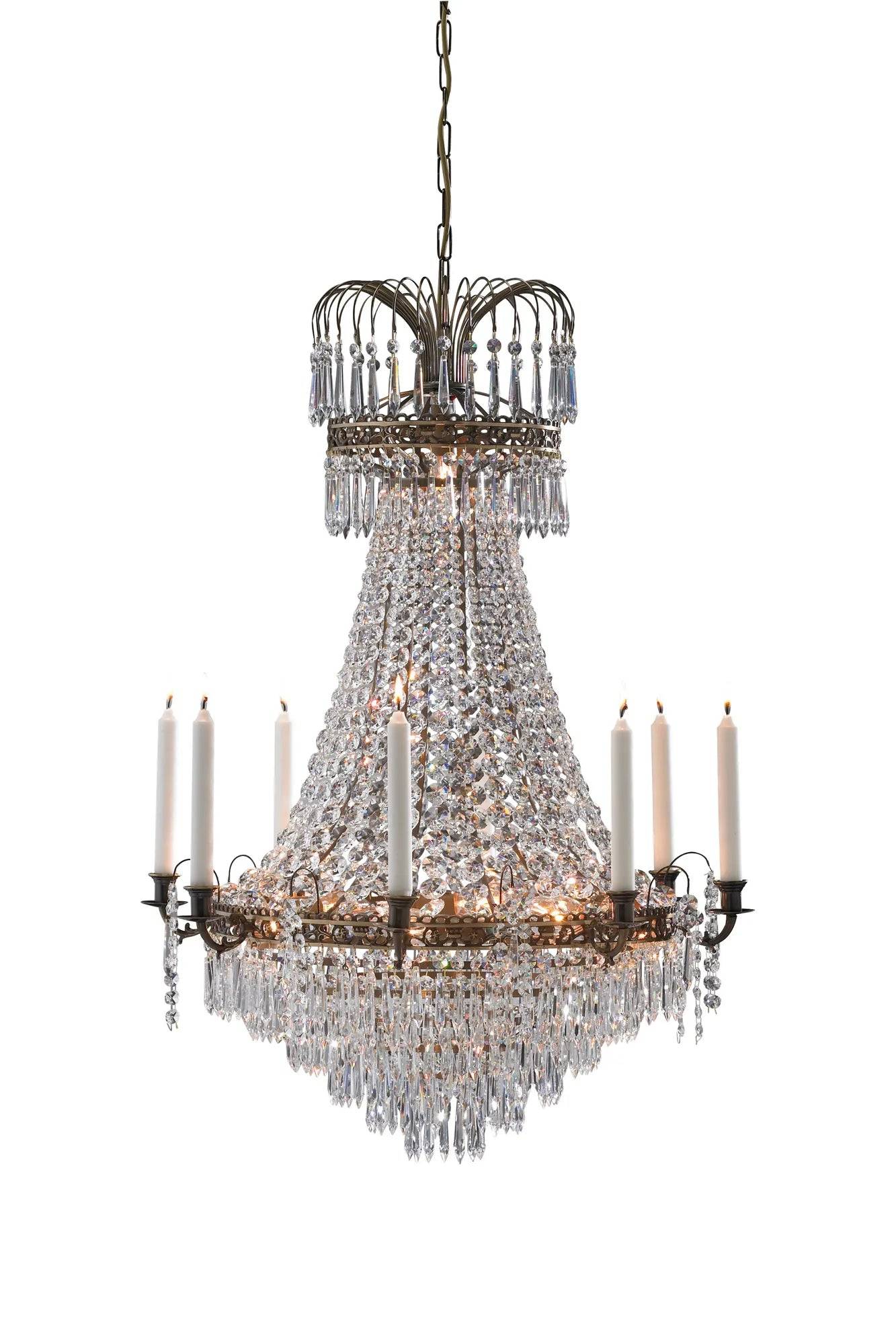 Läckö Kristallkrona Antik 66 cm