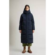 Woolrich, Frakke, Dame, Blå, 2XS, Blå Lang Parka Aurora Melton