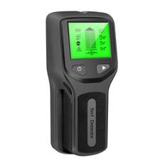 Stud Finder Wall Scanner - 5 i 1 elektronisk dubbdetektor med HD LCD-skärm, trä AC Wire Metal svart