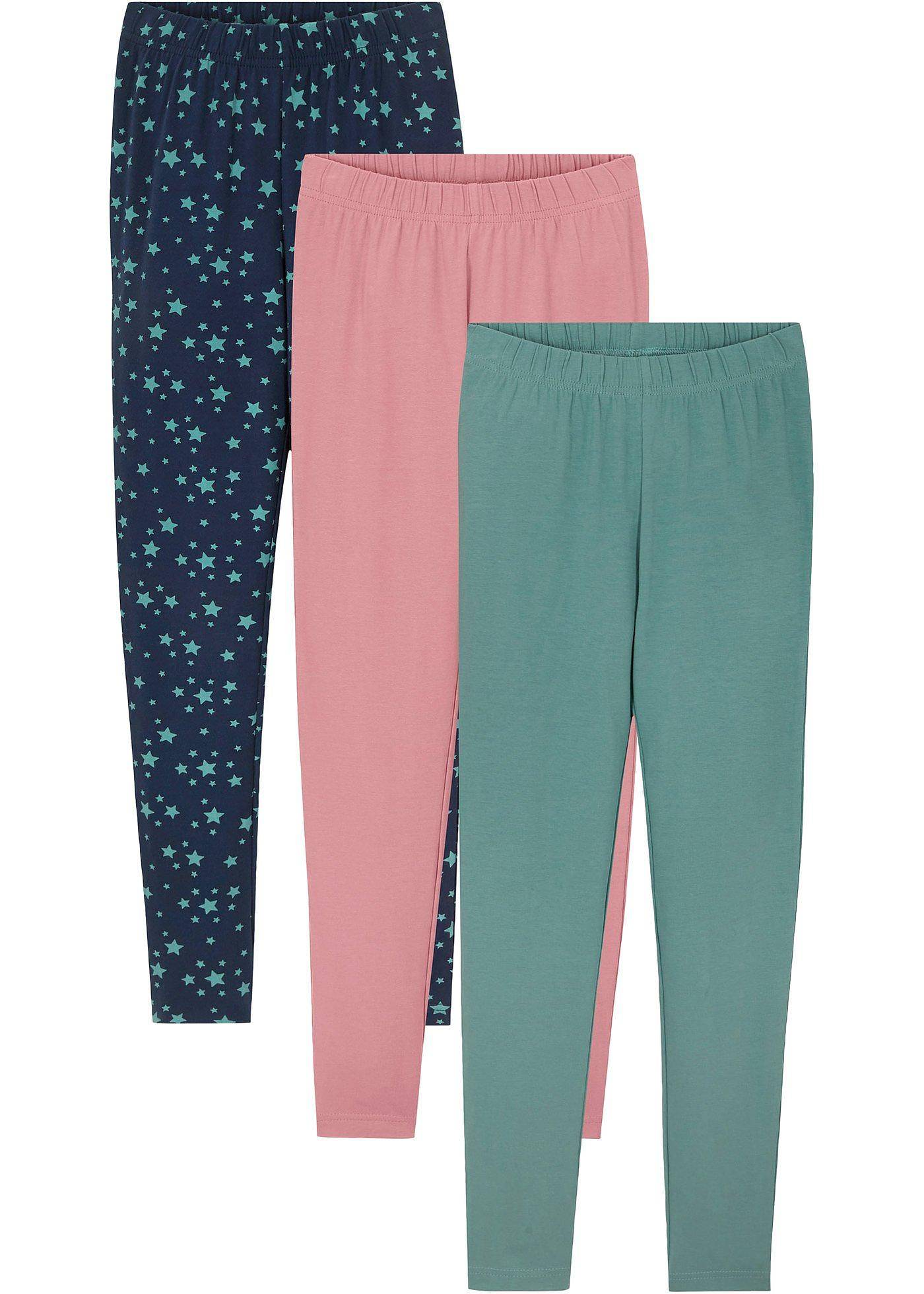 Leggings med ekologisk bomull för barn (3-pack)