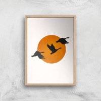 Borris Photography Coming Home Giclee Art Print - A4 - Wooden Frame