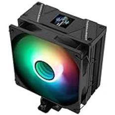 Thermalright Assassin Spirit 120 Vision svart ARGB CPU luftkylare med 1,5 tums IPS-skärm, 120 mm PWM-fläkt, stöder Intel lga1700/1150/1151/1200/1851, AMD AM4/AM5