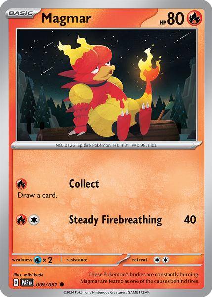 SV4.5 - Paldean Fates - 009/091 - Magmar - Common