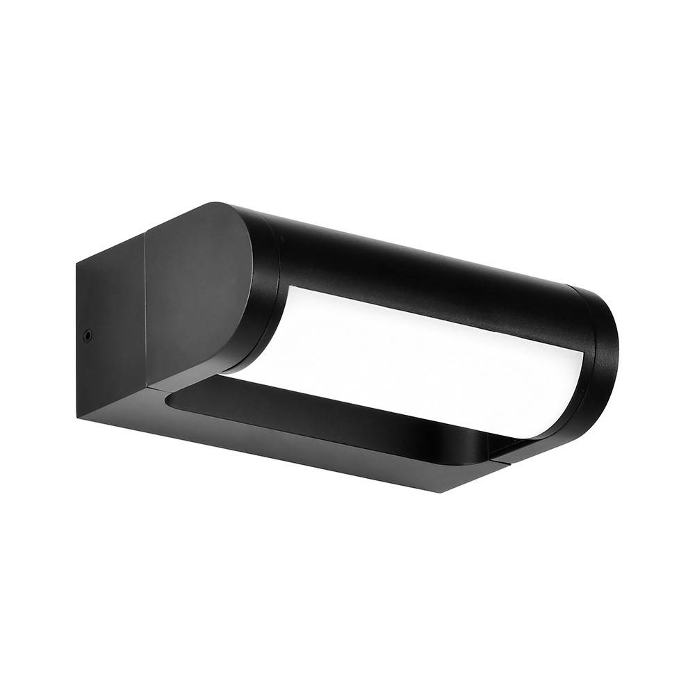 V-Tac 10W LED væglampe - Sort, IP65, Cree chip, 3000K, 6 års garanti - Kulør : Varm