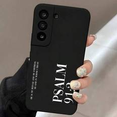 1st Simple God Letter Slogan Enfärgat mönster Perforerat svart Anti-Slip Smartphone Mjukt fodral kompatibelt med Samsung//Redmi//OPPO/Honor - Multifärgad (Multi-size)