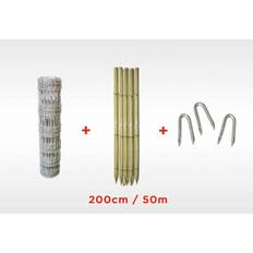 Viltstängsel Kit 200 cm - 50 meter med trästolpar