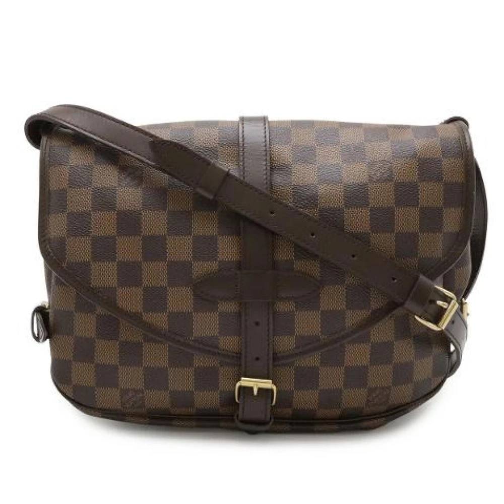 Louis Vuitton Vintage - Pre-owned Damier Canvas Saumur 30 Axelremsväska Vintage - Dam - ONE Size -