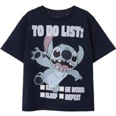 Name It Nmmjudd Stitch Nreg SS TOP WDI Stl. 110 pojkar - Toppar Från Magasin - Navy Blazer (110)