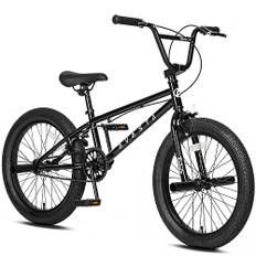 AVASTA 20-Tums Freestyle Ungdoms BMX Cykel Barncykel För 6 7 8 9 10 11 12 13 14 År Gamla Pojkar Flickor Unga Vuxna Och Nybörjarnivå Cyklare Med 4 Pinnar, Svart