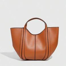 Sommar Ny Damväska Mode Mångsidig High-End Texturlinjedekoration Mini Avslappnad Handhållen Enaxlad Axelväska, Barn- Och Mammaväska, Bag-In-Bag - Brun