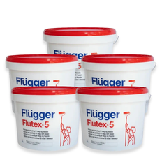 Flügger Flutex 5 Akryl Vægmaling 5 x 10 Liter (Storkøb) 50 Liter